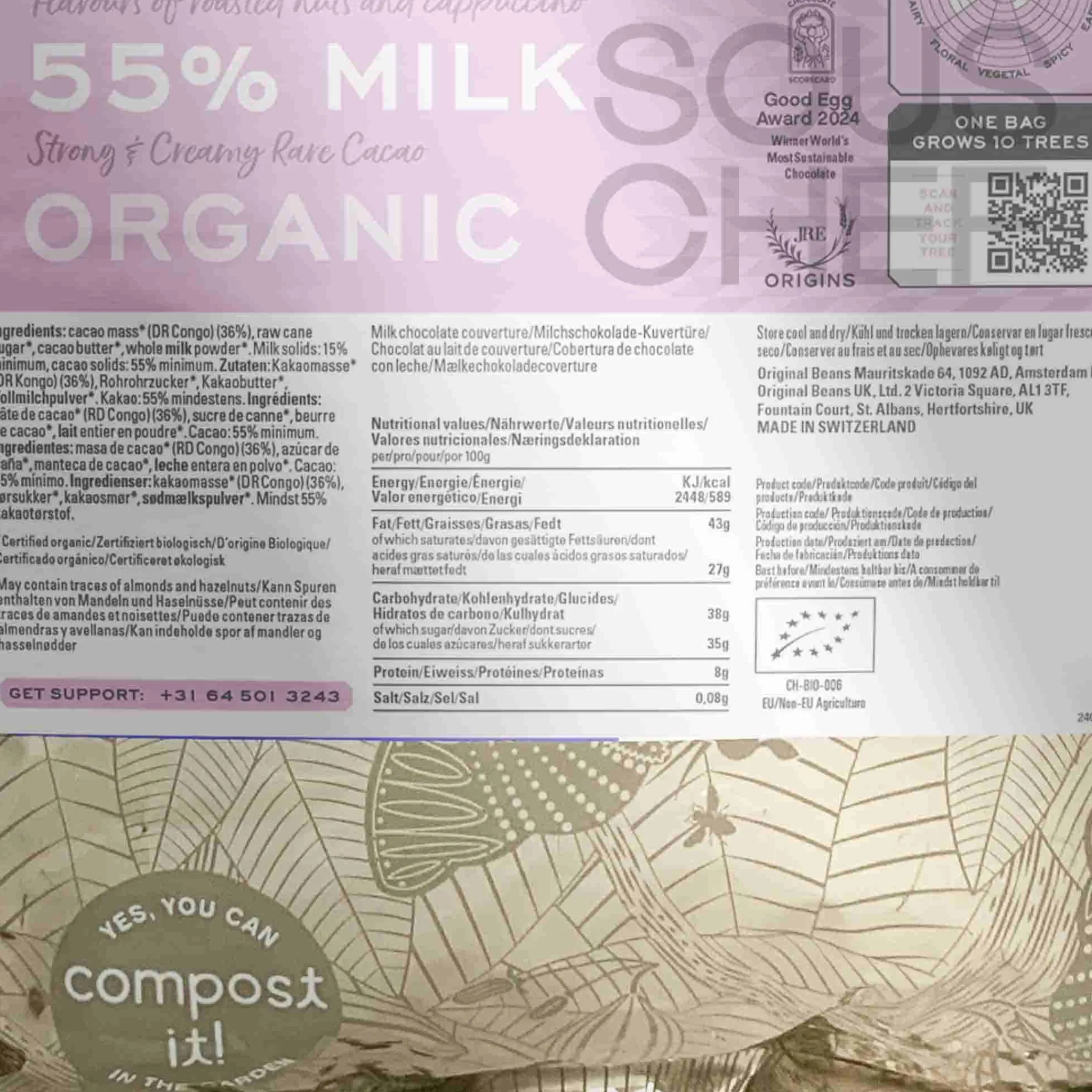 New 55% Femmes de Virunga Dark Milk Couverture Chocolate, 2kg Ingredients Brands|Baking Ingredients