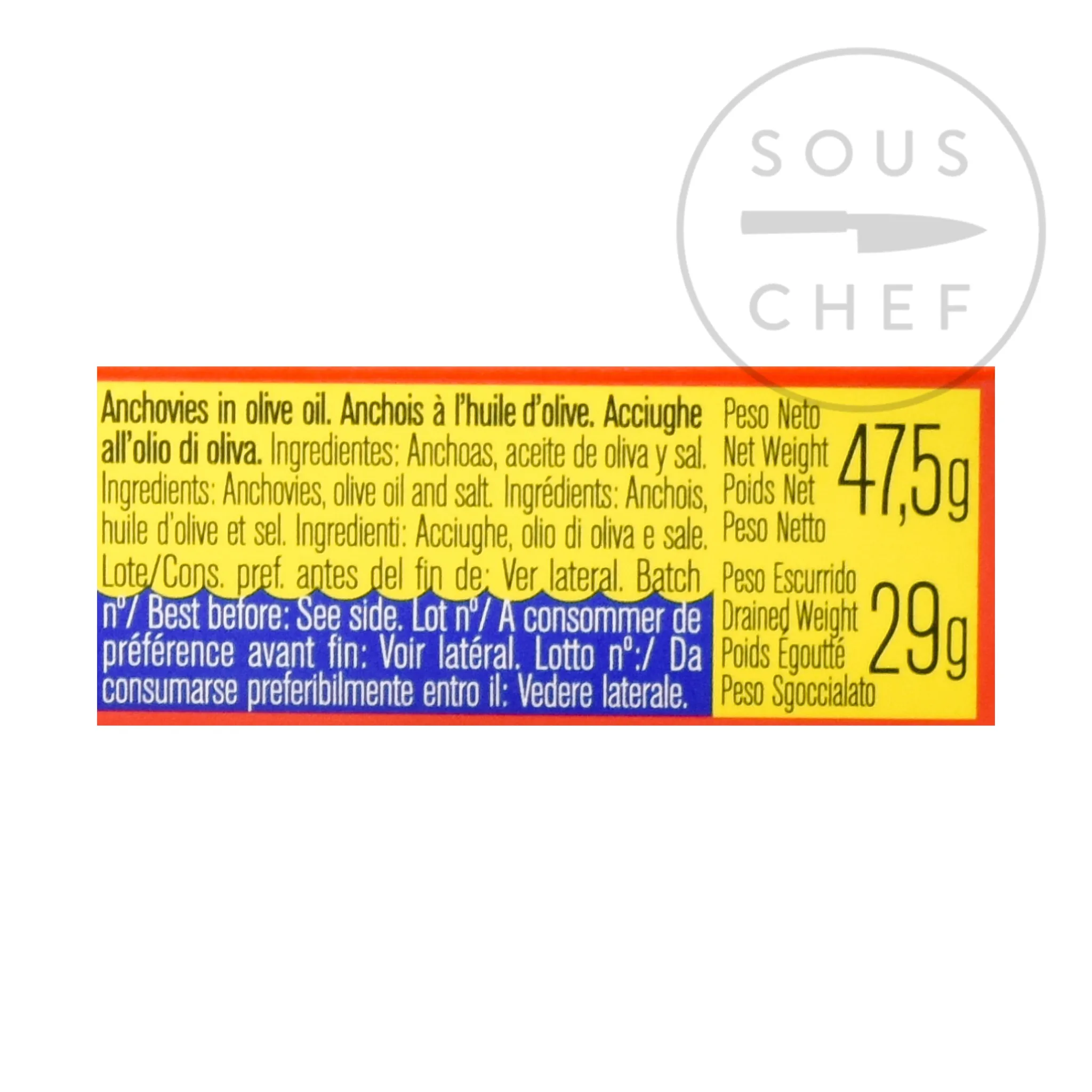 Discount Anchovies, 47.5g Spanish Ingredients|Tinned Fish & Seafood