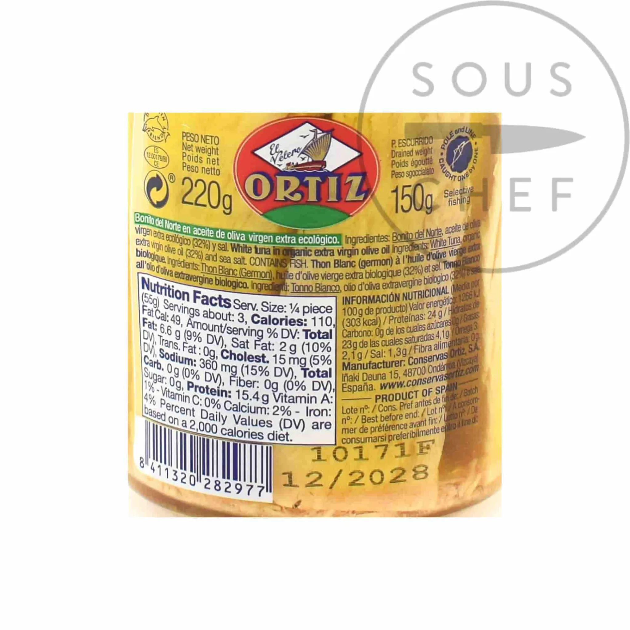 New Bonito Tuna in Organic Olive Oil, 220g Ingredients Brands|Spanish Ingredients