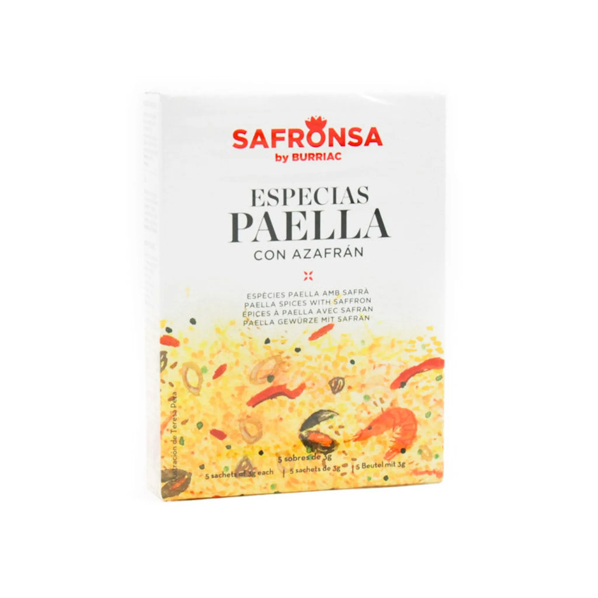 New Paella Seasoning Sachets, 5 x 3g Spanish Ingredients|Herbs & Spices