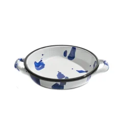 Hot Paintstroke Enamel Frying Pan, Blue & White, 18cm Pots & Pans