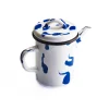 New Paintstroke Enamel Teapot Blue & White, 11cm dia Tableware Brands