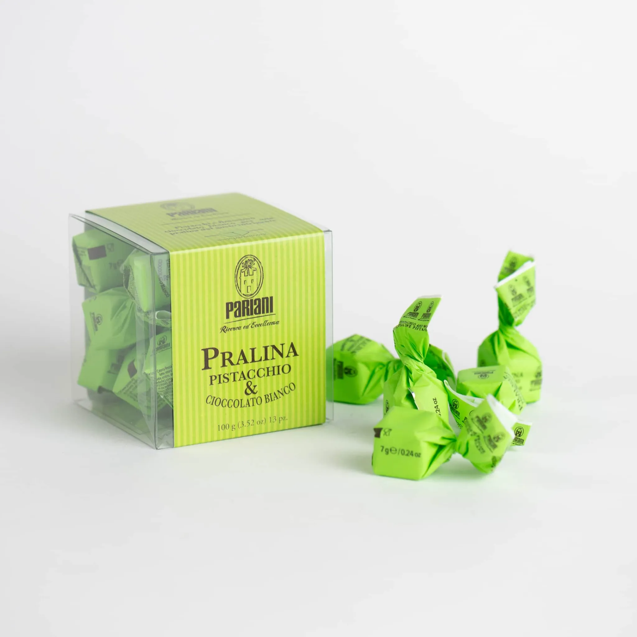 Outlet Pistachio and White Chocolate Pralines, 100g Ingredients Brands|Italian Ingredients