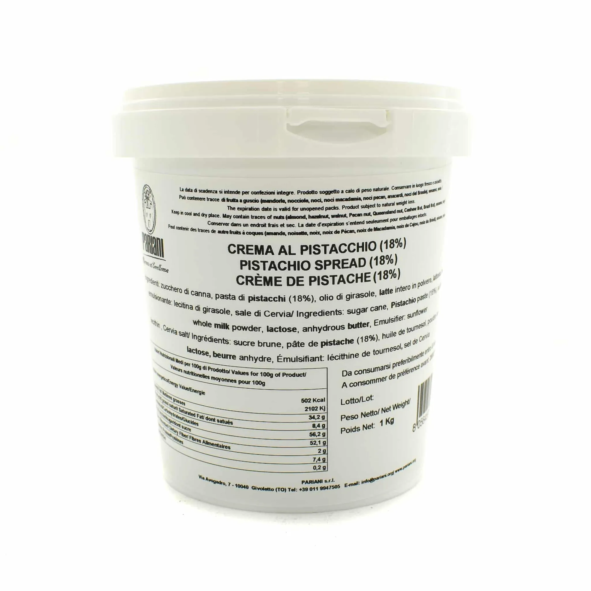 Outlet Pistachio Spread 18%, 1kg Italian Ingredients|Baking Ingredients