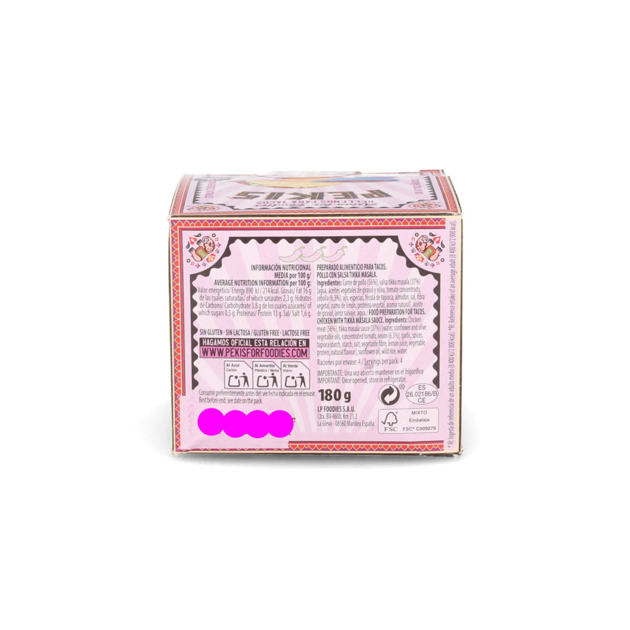 Pollo Tikka Masala Taco Filler, 180g Ingredients Brands|Mexican Ingredients
