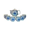 Hot 7 Piece Blue Flower Tea Set Tableware Brands|Chinese Ingredients
