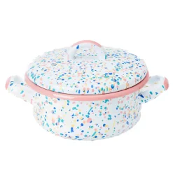 Sale Pink Dot Enamel Casserole with Lid, 18cm Pots & Pans