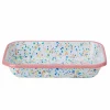 Best Pink Dot Enamel Roasting & Serving Dish Baking Supplies & Equipment
