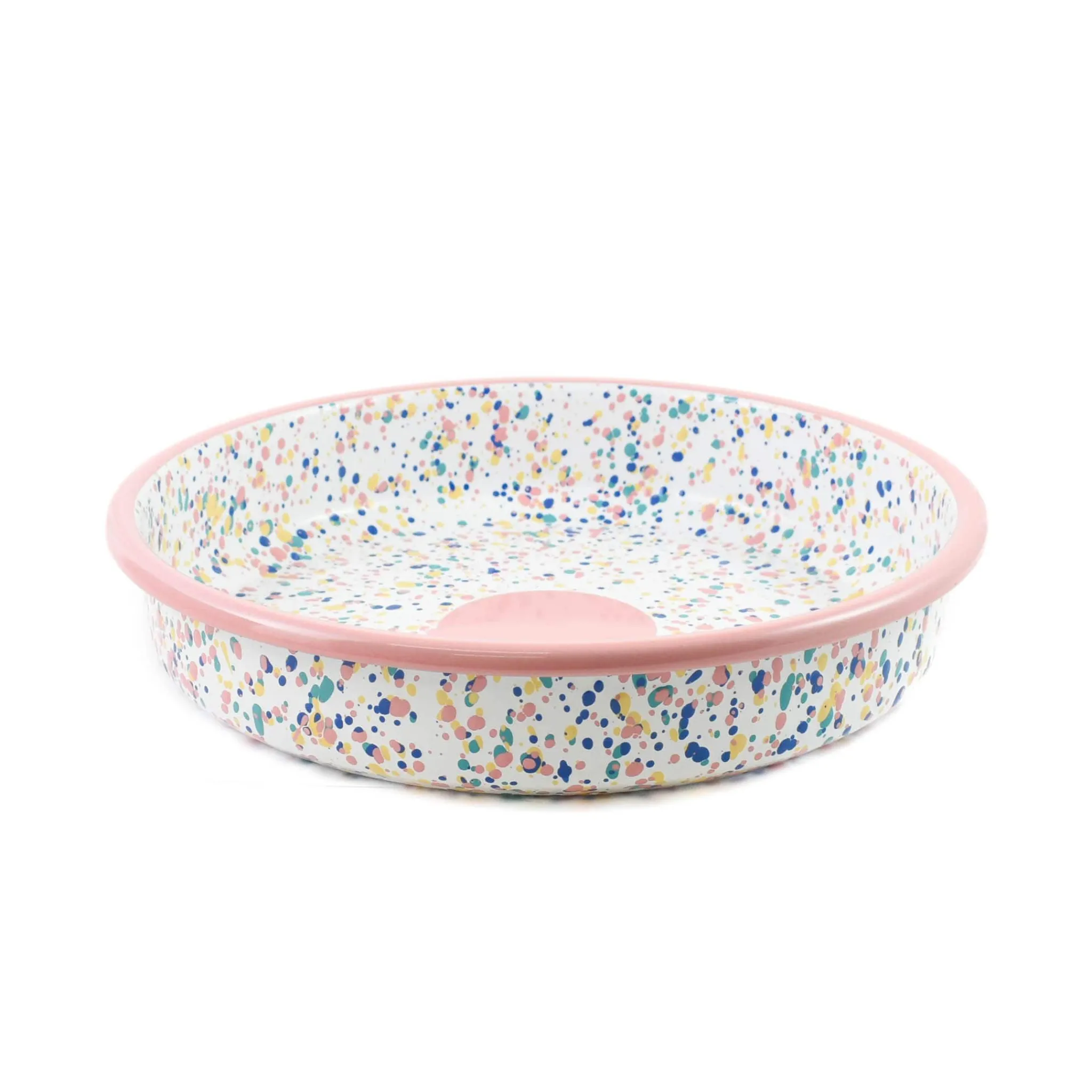 Discount Pink Dot Enamel Round Roasting & Serving Dish, 28cm Baking Supplies & Equipment