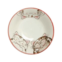 New Pink Lucky Cat Japanese Noodle Bowl, 15cm Tableware Brands|Japanese Ingredients