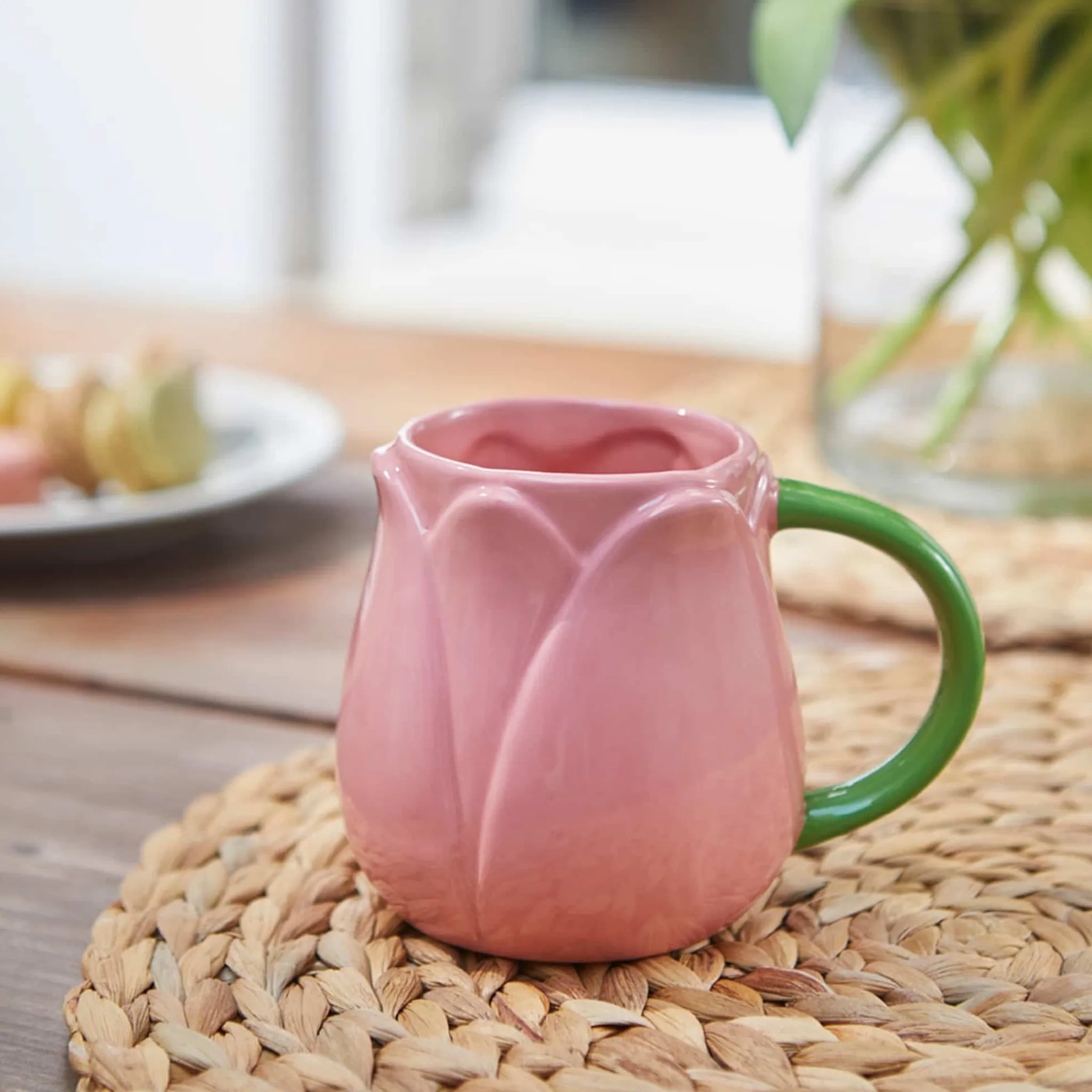 Online Pink Tulip Coffee Cup, 400ml Tableware Brands