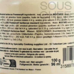 Sale BBQ Mustard, 100g Ingredients Brands|Sauces & Condiments