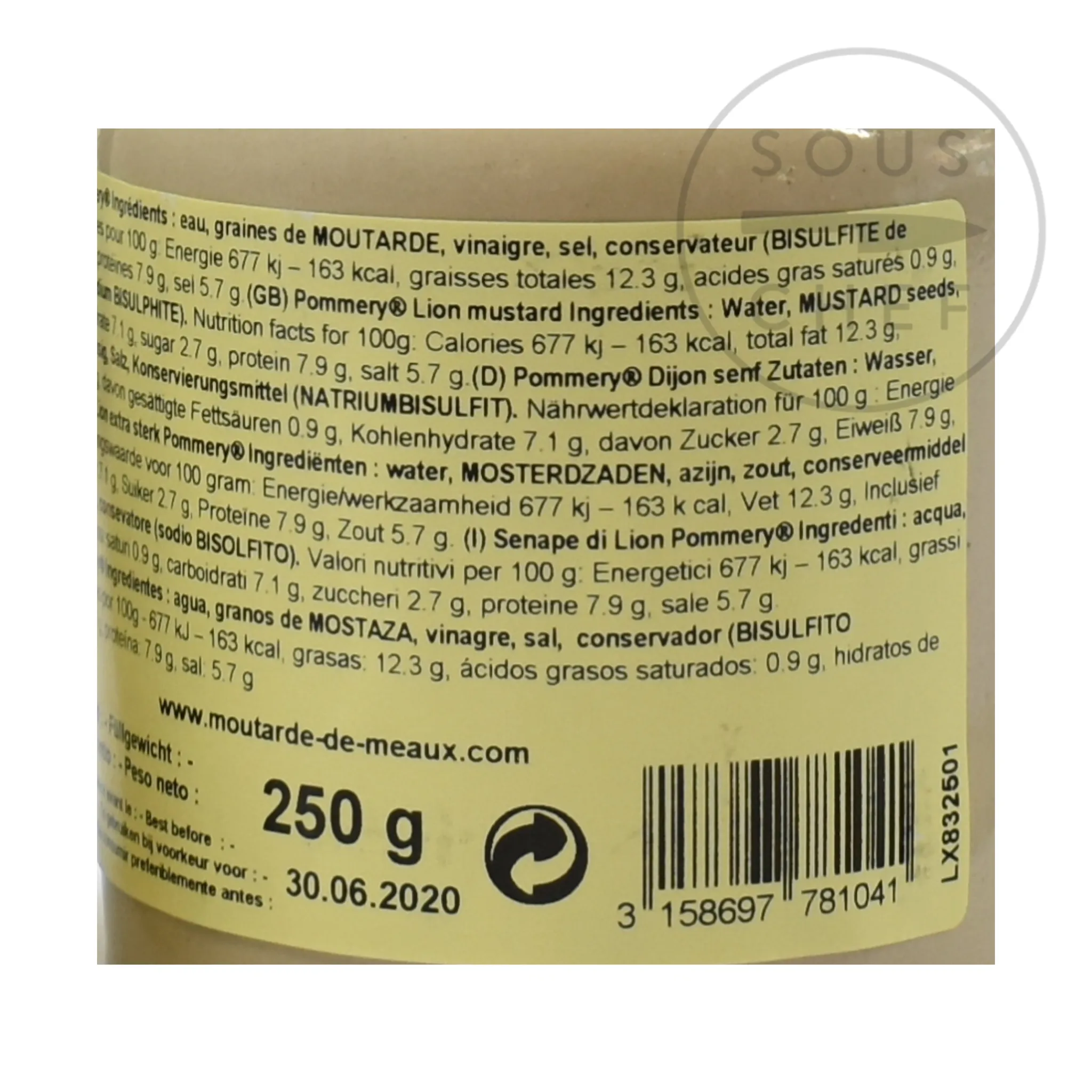 Discount Extra Strong Mustard, 250g Ingredients Brands|French Ingredients
