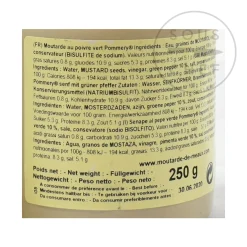 Clearance Green Peppercorn Mustard, 250g French Ingredients|Sauces & Condiments