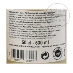 New Sherry Vinegar, 500ml Ingredients Brands|French Ingredients