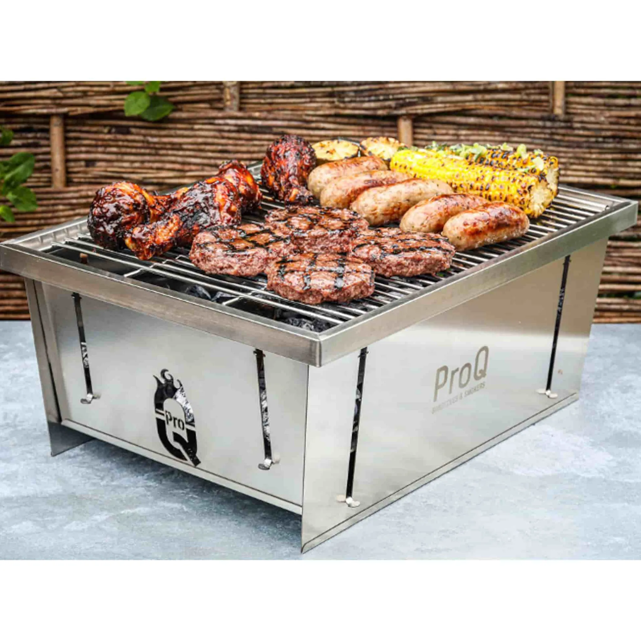 FlatDog Foldable & Portable BBQ American Ingredients|Food Smokers