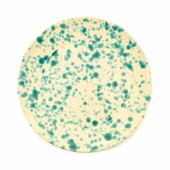 Outlet Puglia Aquamarine Splatter Dinner Plate, 27cm Italian Ingredients|Plates