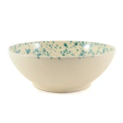 Discount Puglia Aquamarine Splatter Large Salad Bowl, 28cm Italian Ingredients|Crockery & Dinnerware