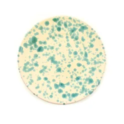 Hot Puglia Aquamarine Splatter Side Plate, 19cm Italian Ingredients|Plates