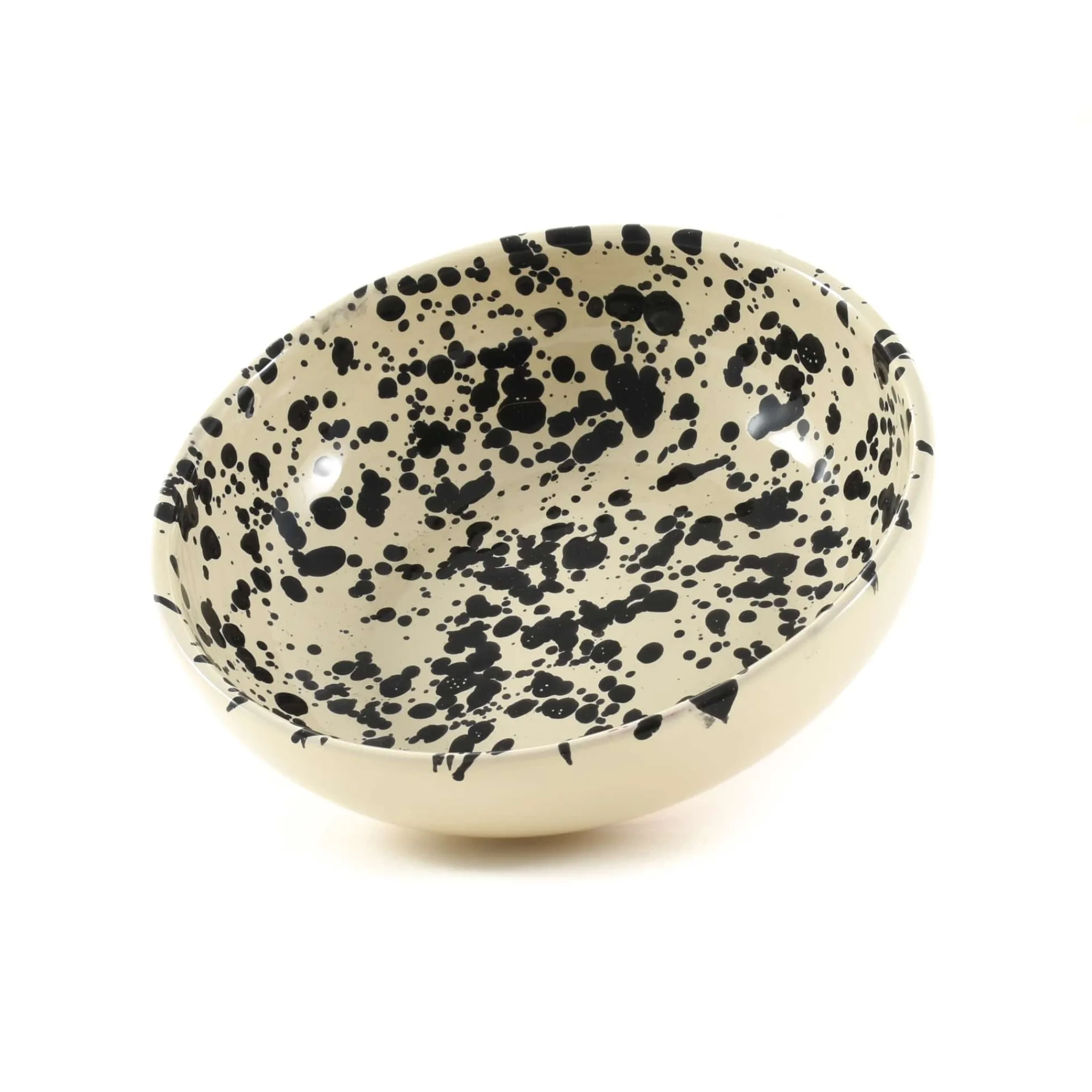Sale Puglia Black Splatter Bowl, 19cm Italian Ingredients|Crockery & Dinnerware