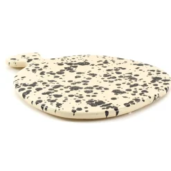 Puglia Black Splatter Ceramic Serving Board, 25cm Italian Ingredients|Serveware