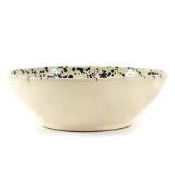 Online Puglia Black Splatter Large Salad Bowl, 28cm Italian Ingredients|Crockery & Dinnerware