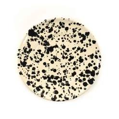 Puglia Black Splatter Side Plate, 19cm Italian Ingredients|Plates