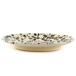 Puglia Black Splatter Side Plate, 19cm Italian Ingredients|Plates