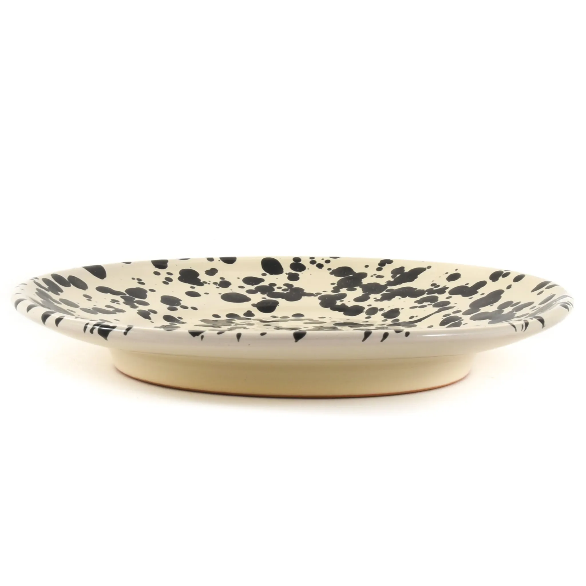 Puglia Black Splatter Side Plate, 19cm Italian Ingredients|Plates