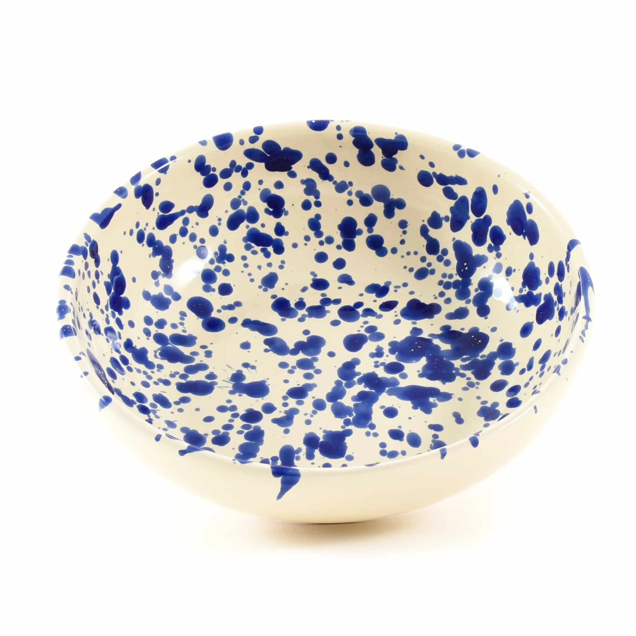 Outlet Puglia Blue Splatter Bowl, 19cm Italian Ingredients|Crockery & Dinnerware