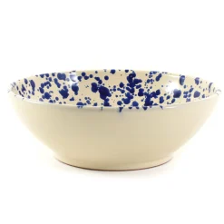 Discount Puglia Blue Splatter Large Salad Bowl, 28cm Italian Ingredients|Crockery & Dinnerware