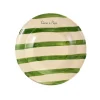 Outlet Puglia "Cacio E Pepe" Green Stripe Pasta Bowl, 29cm Crockery & Dinnerware|Bowls