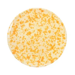 New Puglia Dark Yellow Splatter Dinner Plate, 27cm Italian Ingredients|Plates