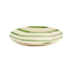 Sale Puglia Green Stripe Dinner Plate, 27cm Plates|Crockery & Dinnerware