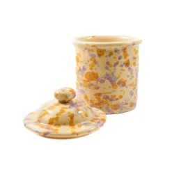 Puglia Lilac and Yellow Splatter Storage Jar, 15cm Tableware Brands