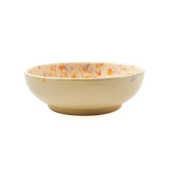 New Puglia Lilac and Yellow Splatter Bowl, 19cm Crockery & Dinnerware|Bowls
