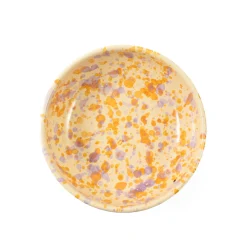 New Puglia Lilac and Yellow Splatter Bowl, 19cm Crockery & Dinnerware|Bowls