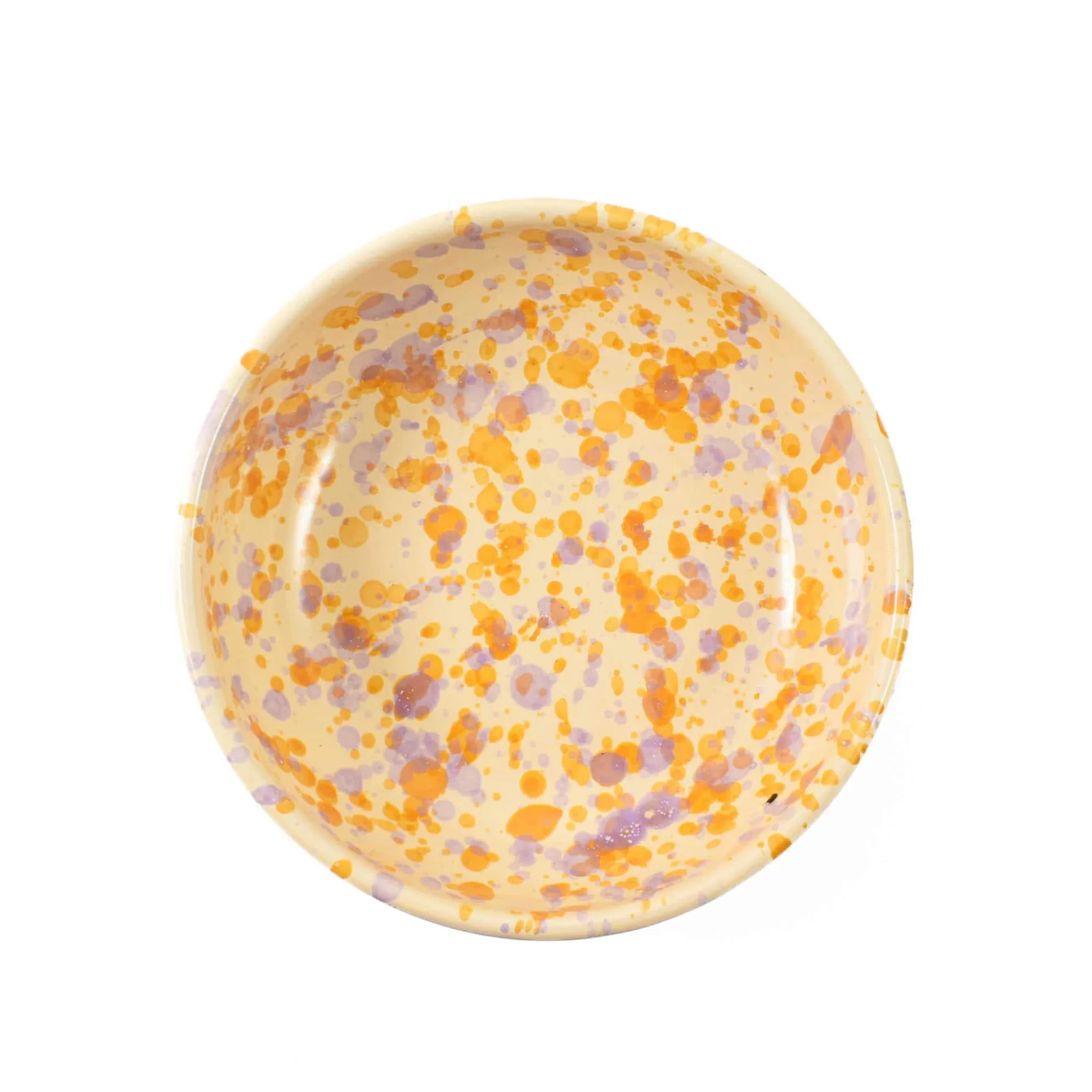 New Puglia Lilac and Yellow Splatter Bowl, 19cm Crockery & Dinnerware|Bowls