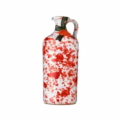 Sale Puglian Extra Virgin Olive Oil in Red Splatter Ceramic Bottle, 500ml Ingredients Brands|Italian Ingredients