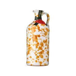 Hot Puglian Extra Virgin Olive Oil in Yellow Splatter Ceramic Bottle, 500ml Ingredients Brands|Italian Ingredients