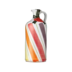 Best Puglian Extra Virgin Olive Oil in Rainbow Striped Ceramic Bottle, 500ml Ingredients Brands|Italian Ingredients