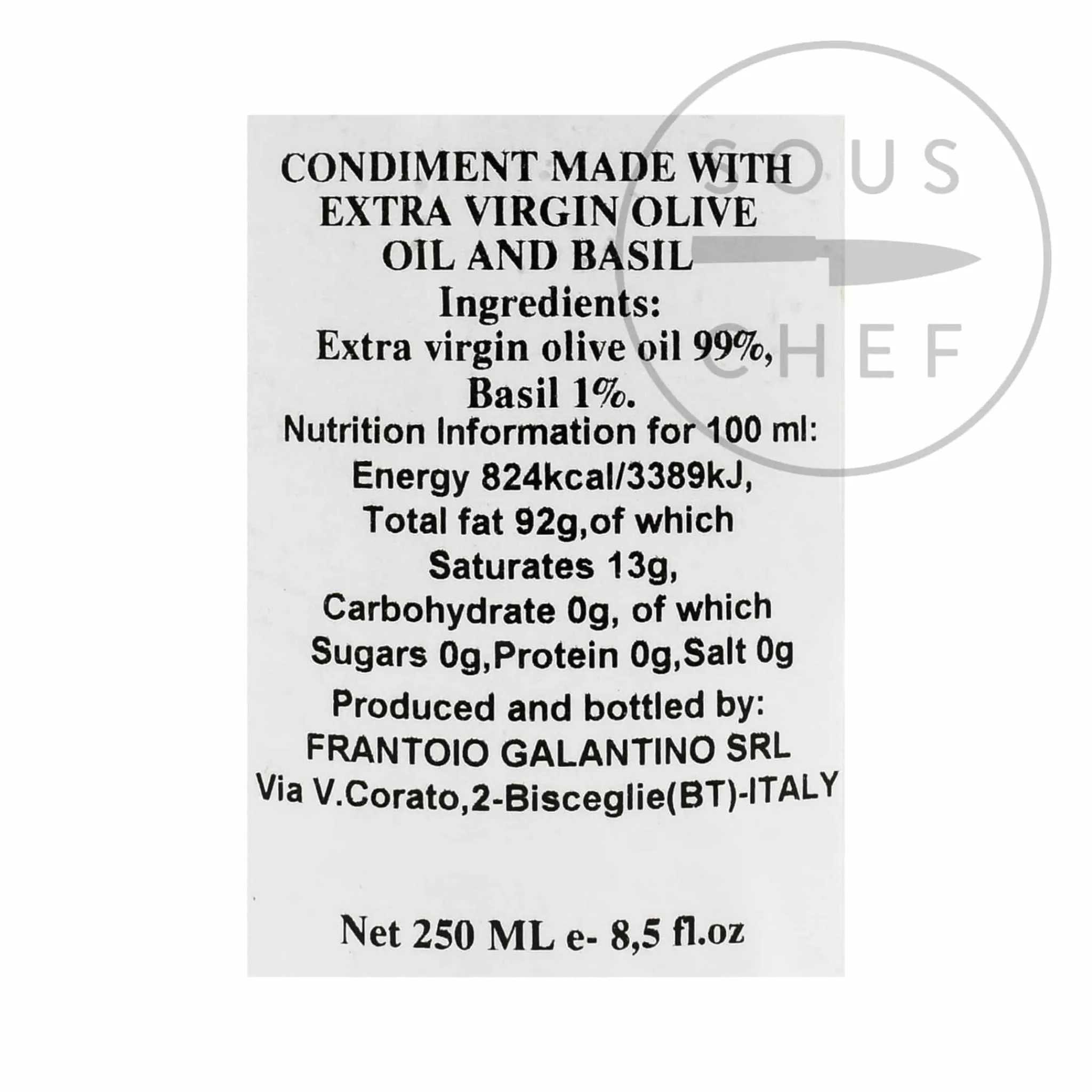 Best Puglian Olive Oil with Basil in Terracotta Bottle, 250ml Ingredients Brands|Italian Ingredients