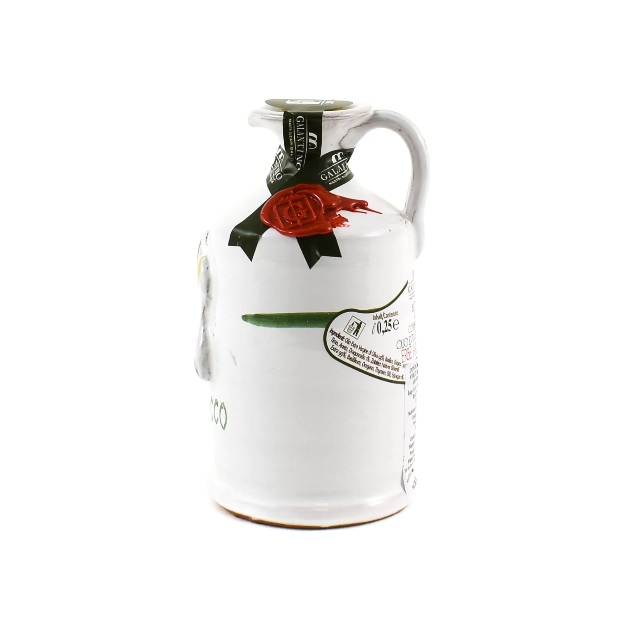 Clearance Puglian Olive Oil with Mixed Herbs in Terracotta Bottle, 250ml Ingredients Brands|Italian Ingredients