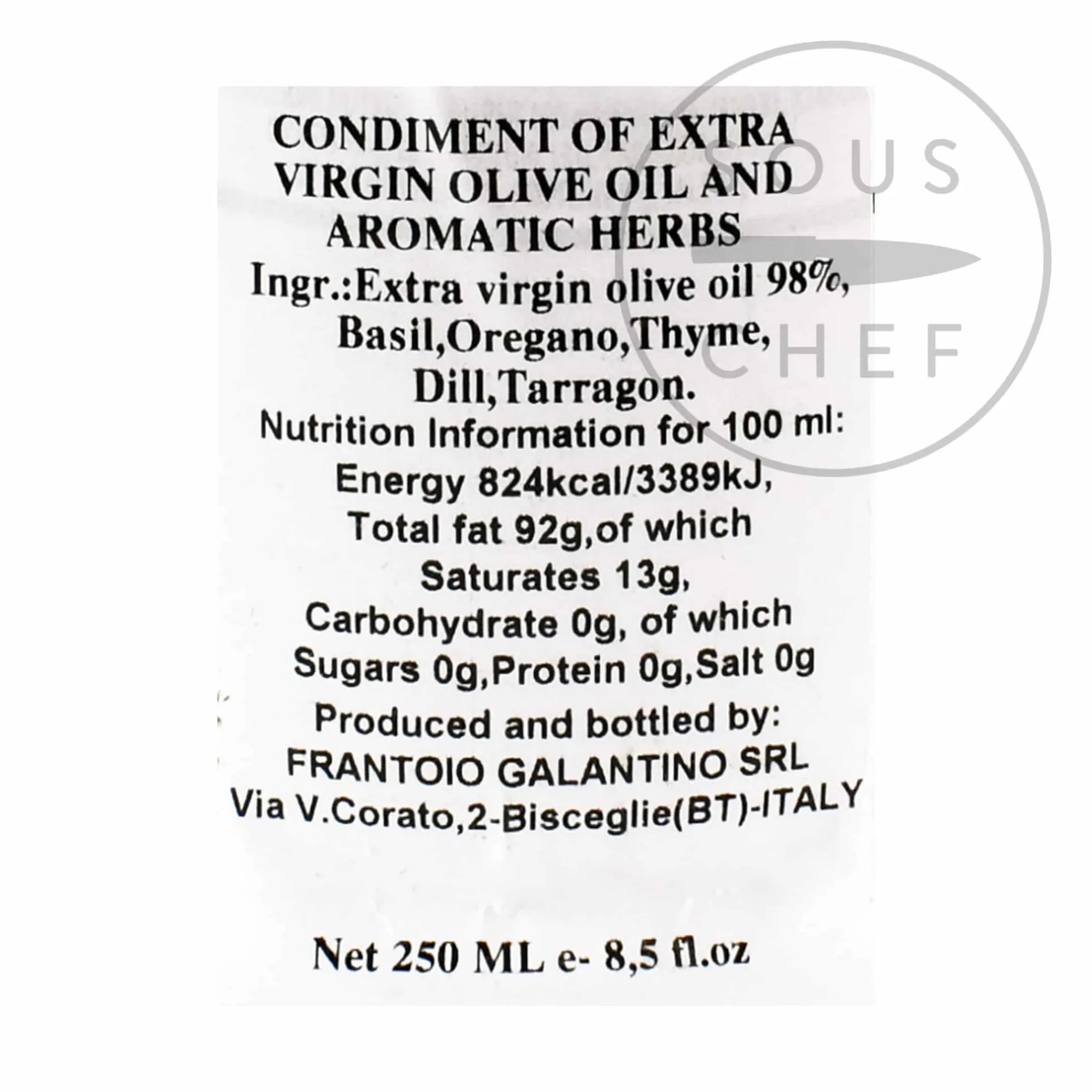 Clearance Puglian Olive Oil with Mixed Herbs in Terracotta Bottle, 250ml Ingredients Brands|Italian Ingredients