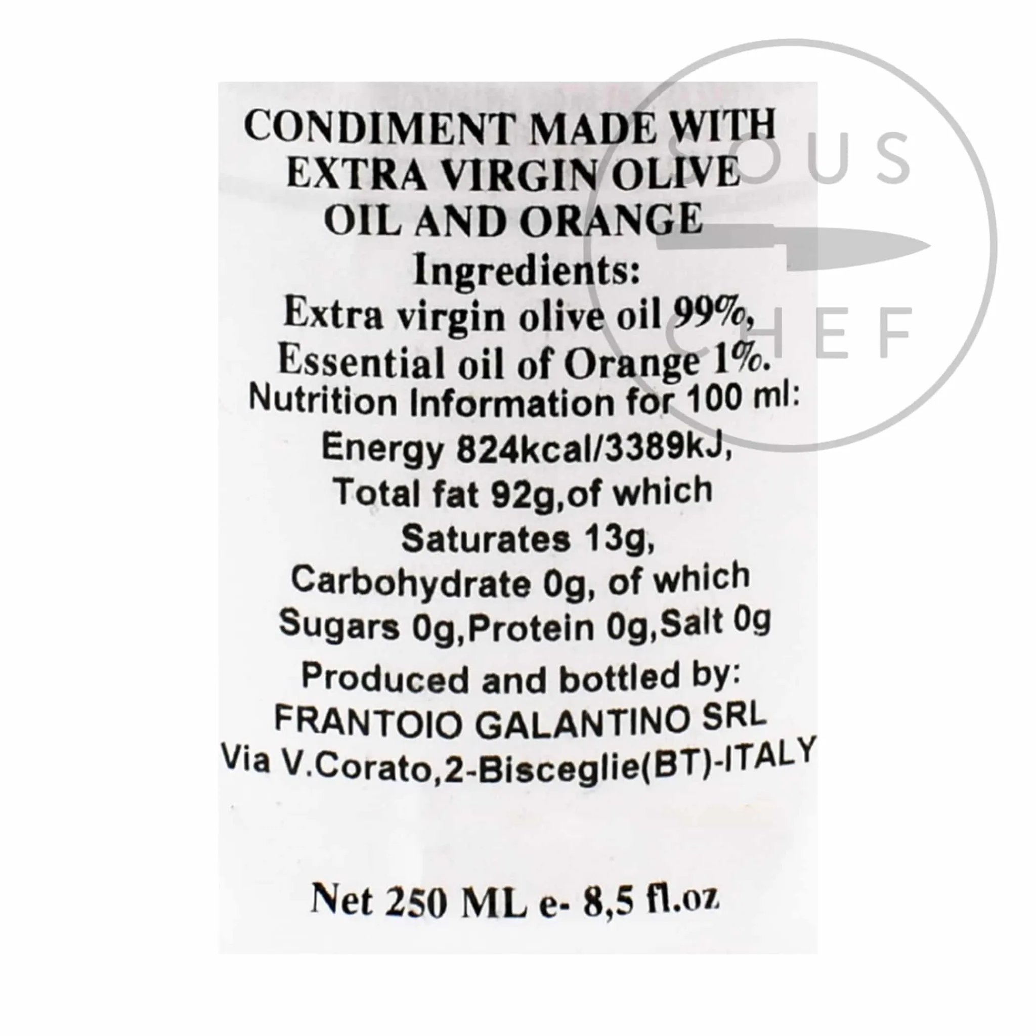 Online Puglian Olive Oil with Orange in Terracotta Bottle, 250ml Ingredients Brands|Italian Ingredients