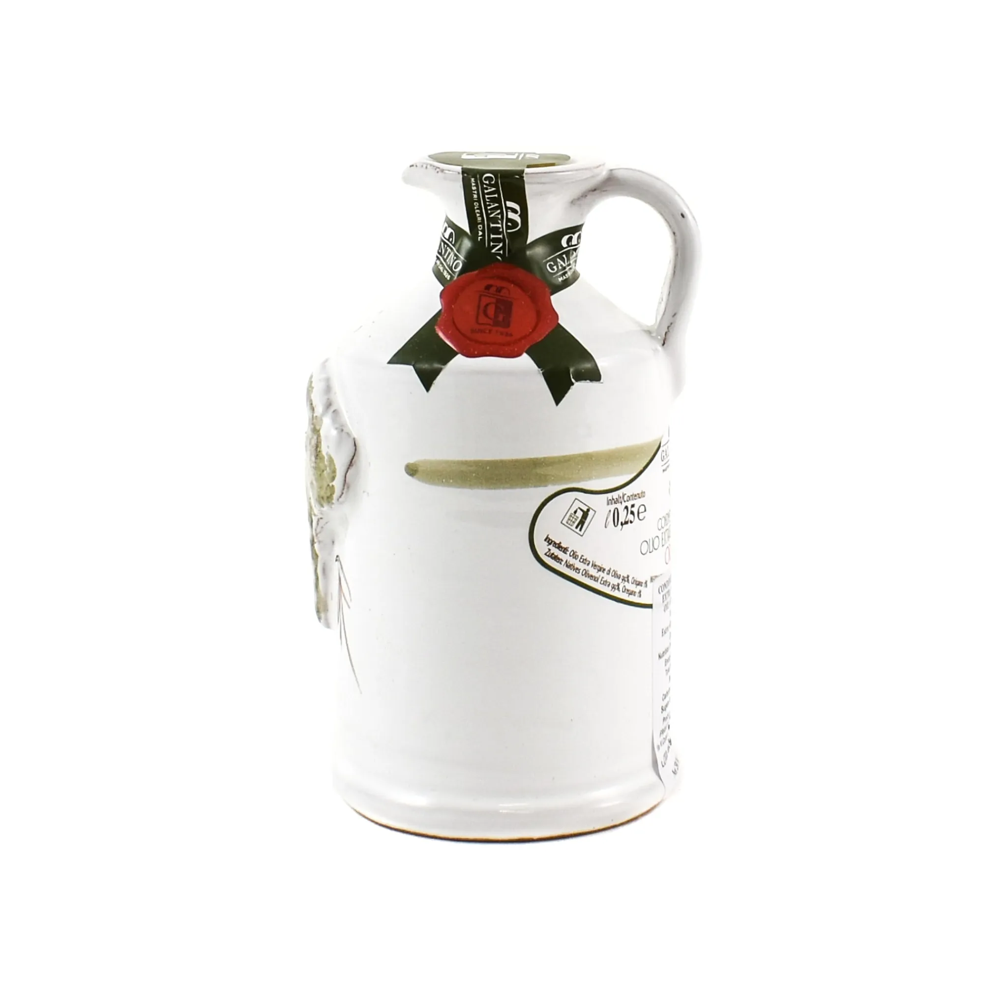 Outlet Puglian Olive Oil with Oregano in Terracotta Bottle, 250ml Ingredients Brands|Italian Ingredients