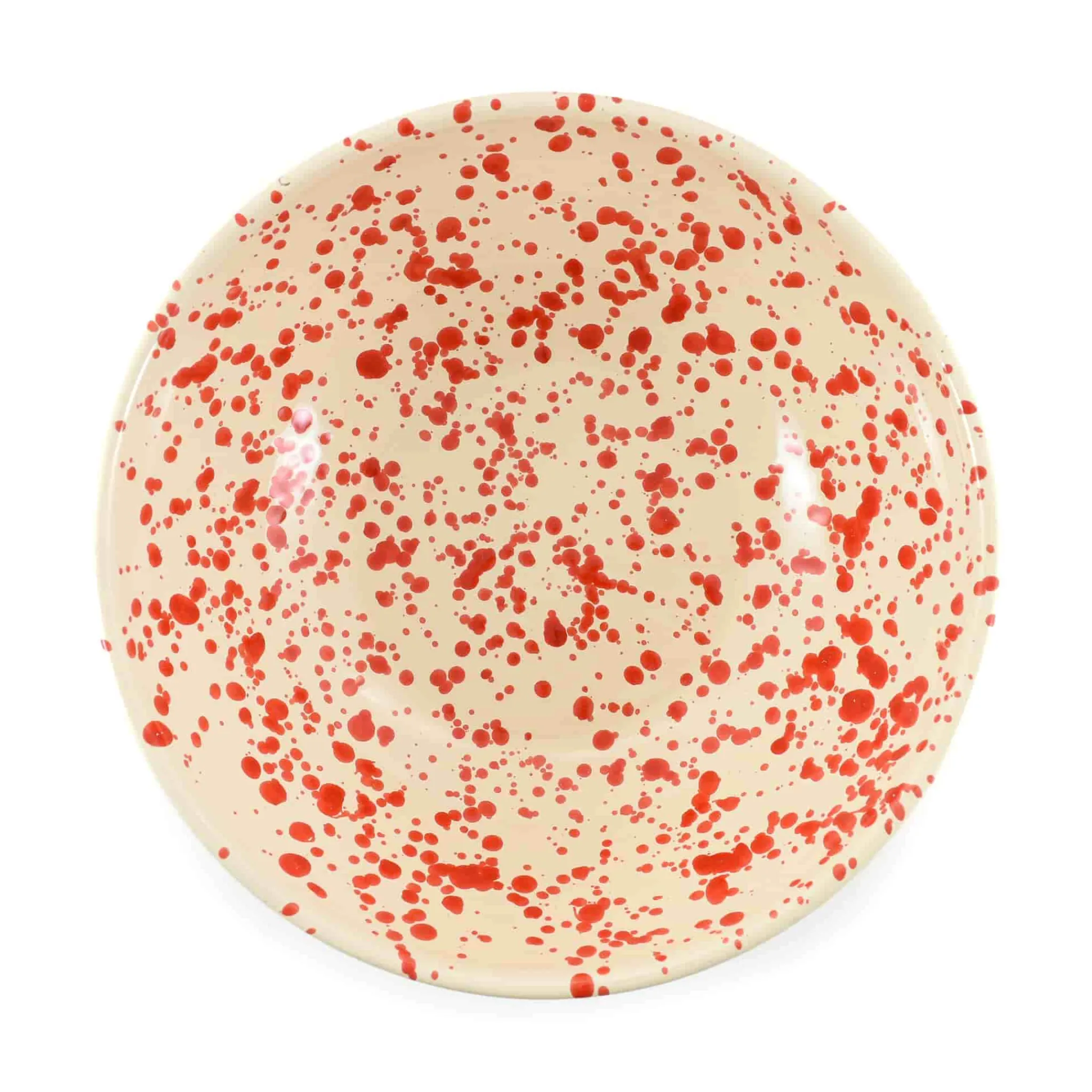 Sale Puglia Red Splatter Large Salad Bowl, 28cm Italian Ingredients|Crockery & Dinnerware