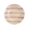 Sale Puglia "Spaghetti Alle Vongole" Lilac Stripe Pasta Bowl, 29cm Tableware Brands