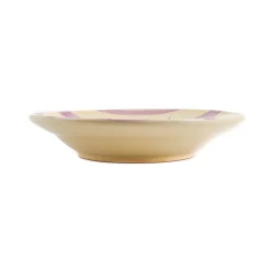 Sale Puglia "Spaghetti Alle Vongole" Lilac Stripe Pasta Bowl, 29cm Tableware Brands