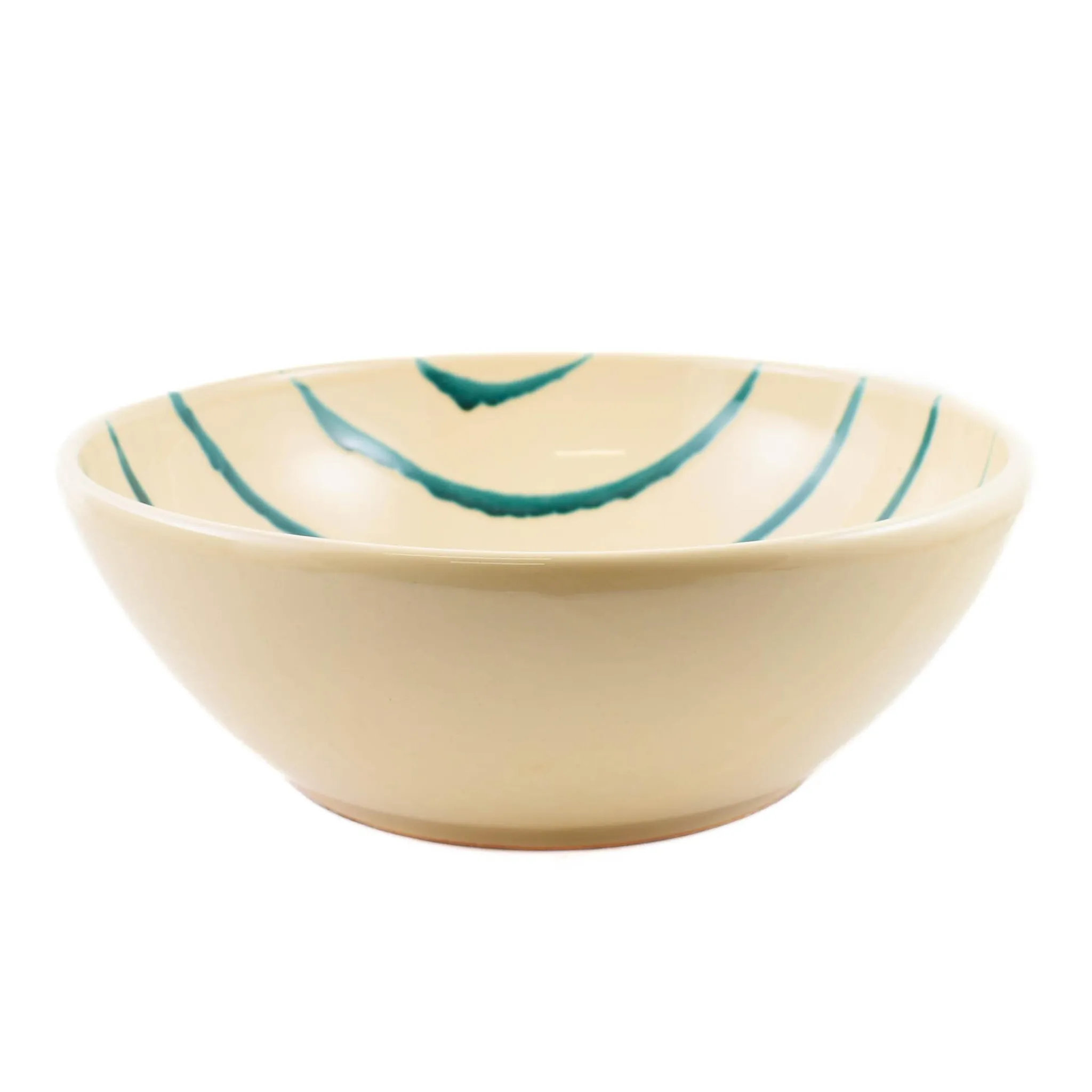 Sale Puglia Teal Stripe Large Salad Bowl, 34cm Crockery & Dinnerware|Bowls